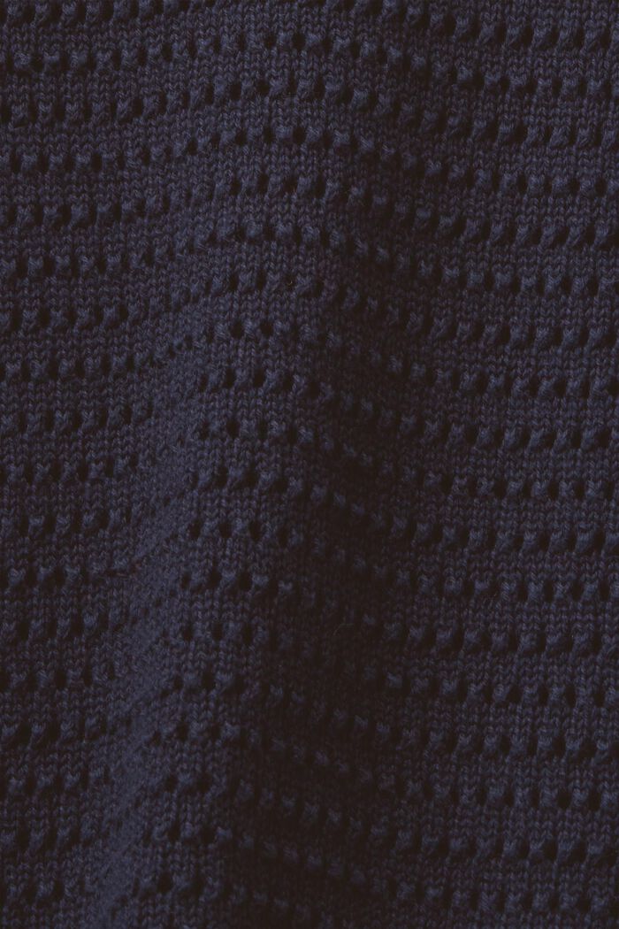 Mesh Short-Sleeve Sweater, NAVY, detail image number 5