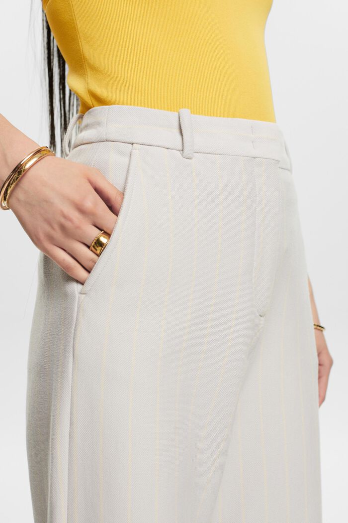 Piqué Pinstripe Suit Pants, LIGHT GREY, detail image number 4