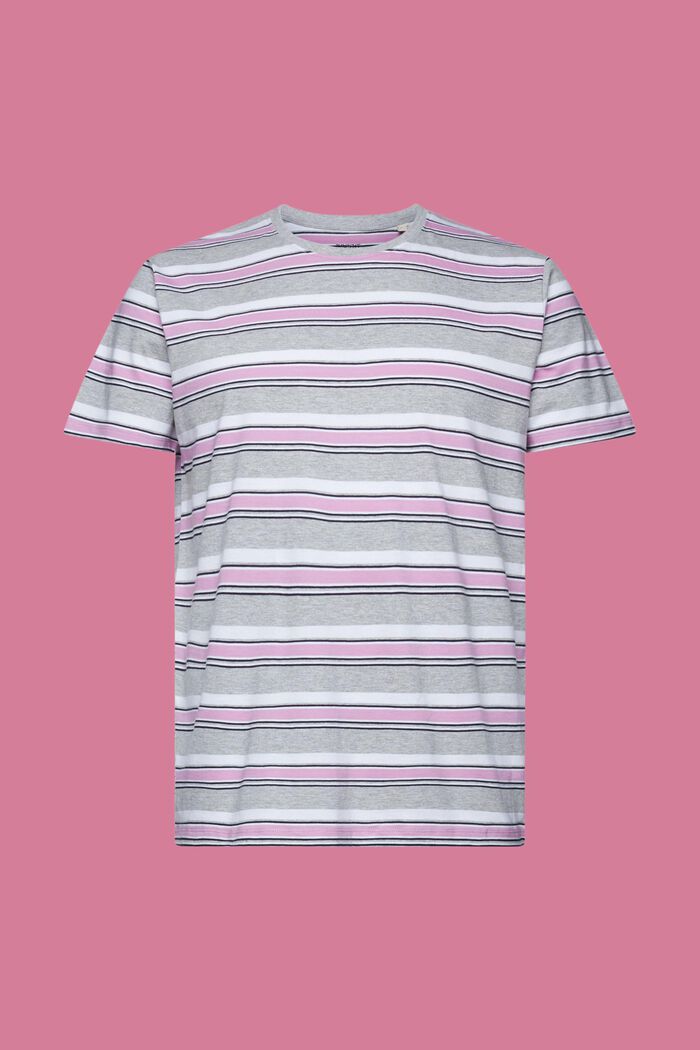 Sustainable cotton striped T-shirt, LILAC, detail image number 5