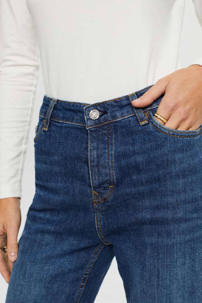 High-Rise Retro Straight Jeans, BLUE DARK WASHED, detail image number 2
