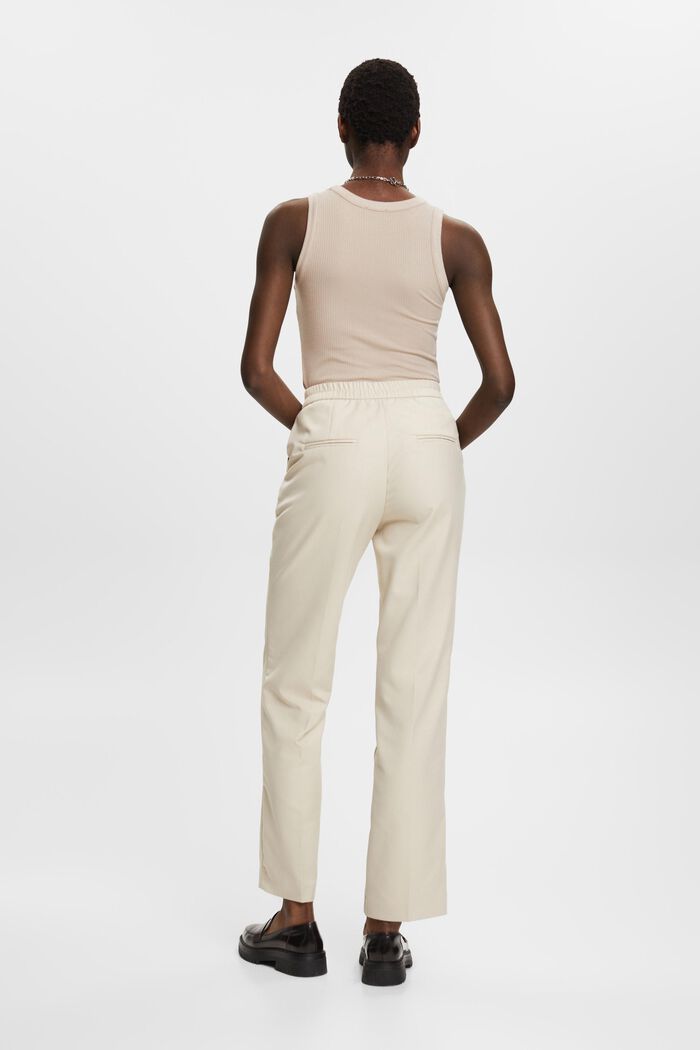 High-rise wide leg trousers, LIGHT TAUPE, detail image number 3