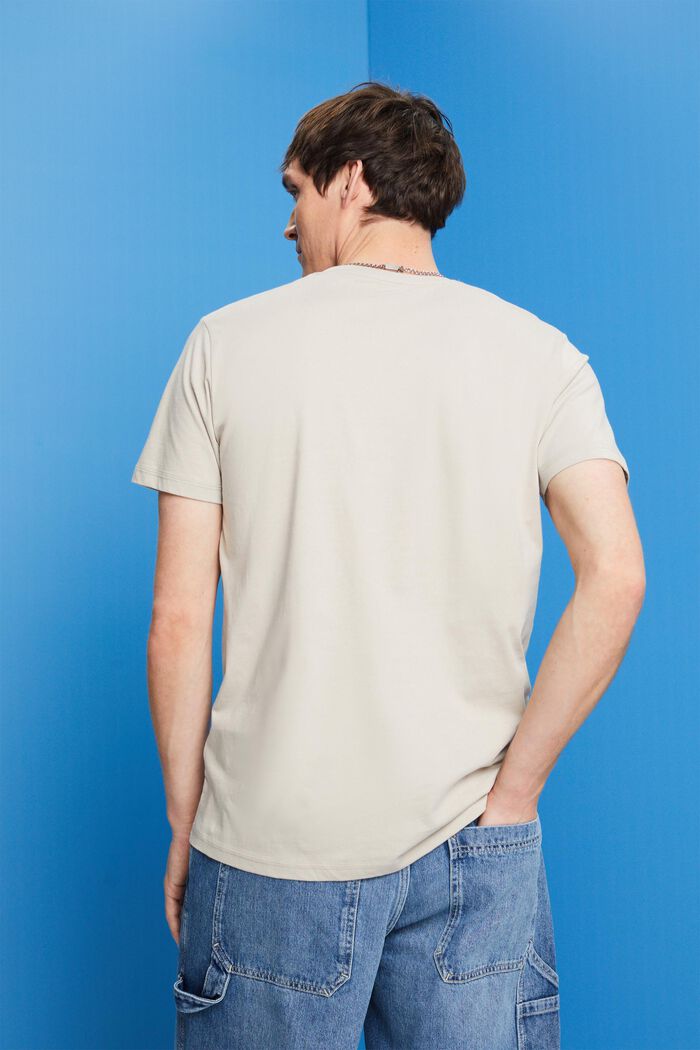 Crewneck t-shirt, 100% cotton, LIGHT GREY, detail image number 3