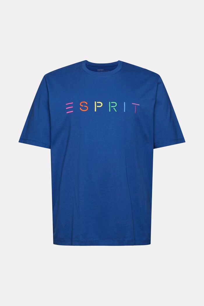 Jersey t-shirt with embroidered logo, BRIGHT BLUE, detail image number 5