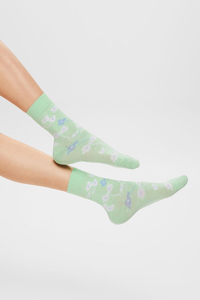 2-Pack Printed Chunky Knit Socks, GREEN / BLUE, detail image number 1