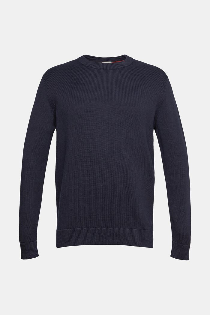 Sustainable cotton knit jumper, NAVY, detail image number 6