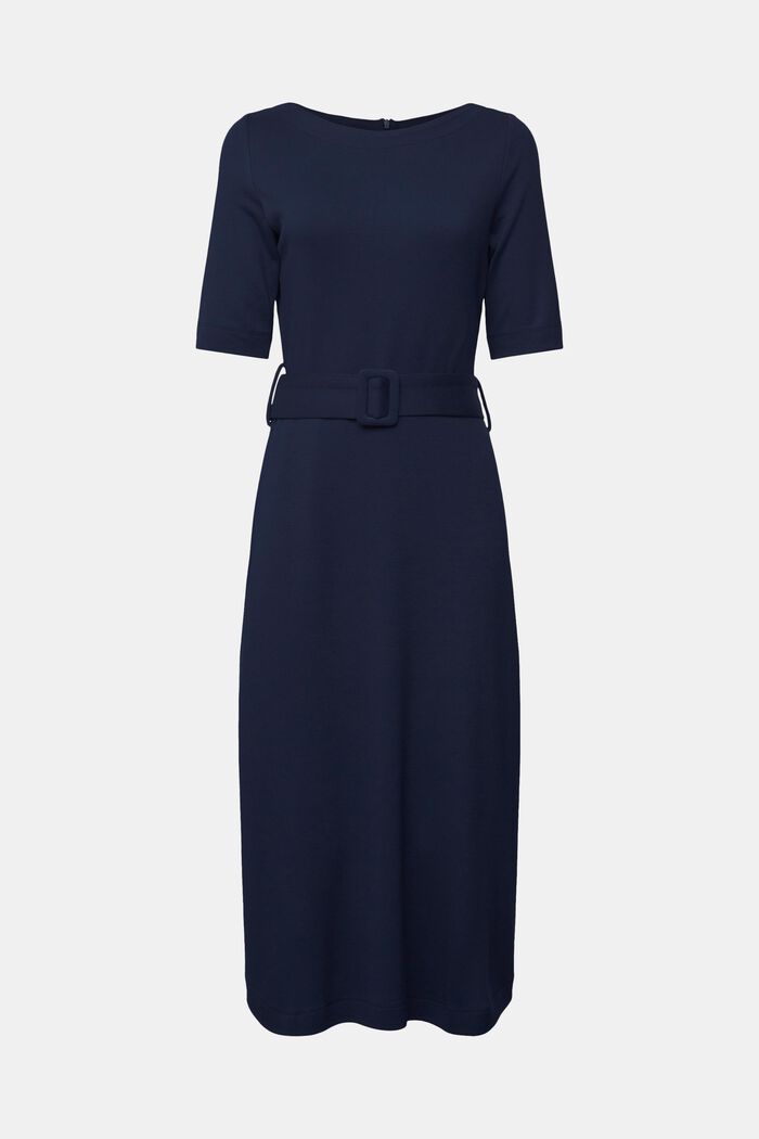 Jersey dress with LENZING™ ECOVERO™, NAVY, detail image number 0