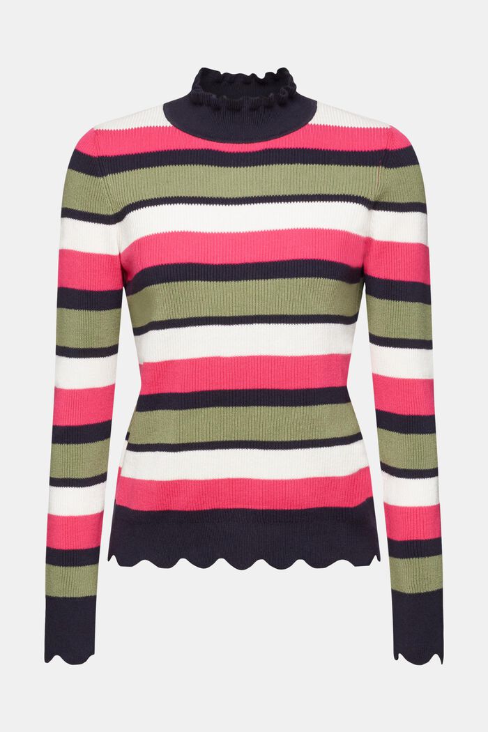 Striped jumper, PINK FUCHSIA, detail image number 6