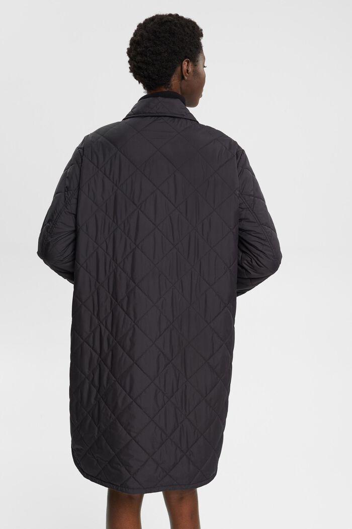 Ultra-lightweight quilted coat, BLACK, detail image number 3