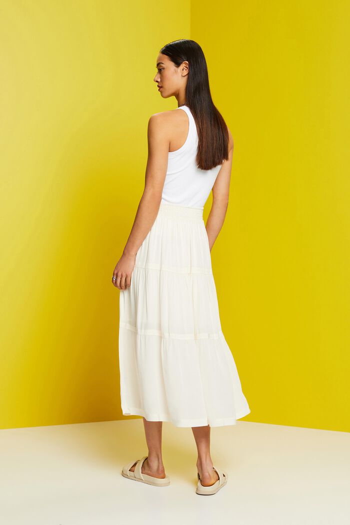 Classic Midi Skirt, WHITE, detail image number 3