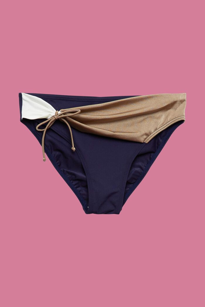 Tri-colour bikini bottoms, NAVY, detail image number 4