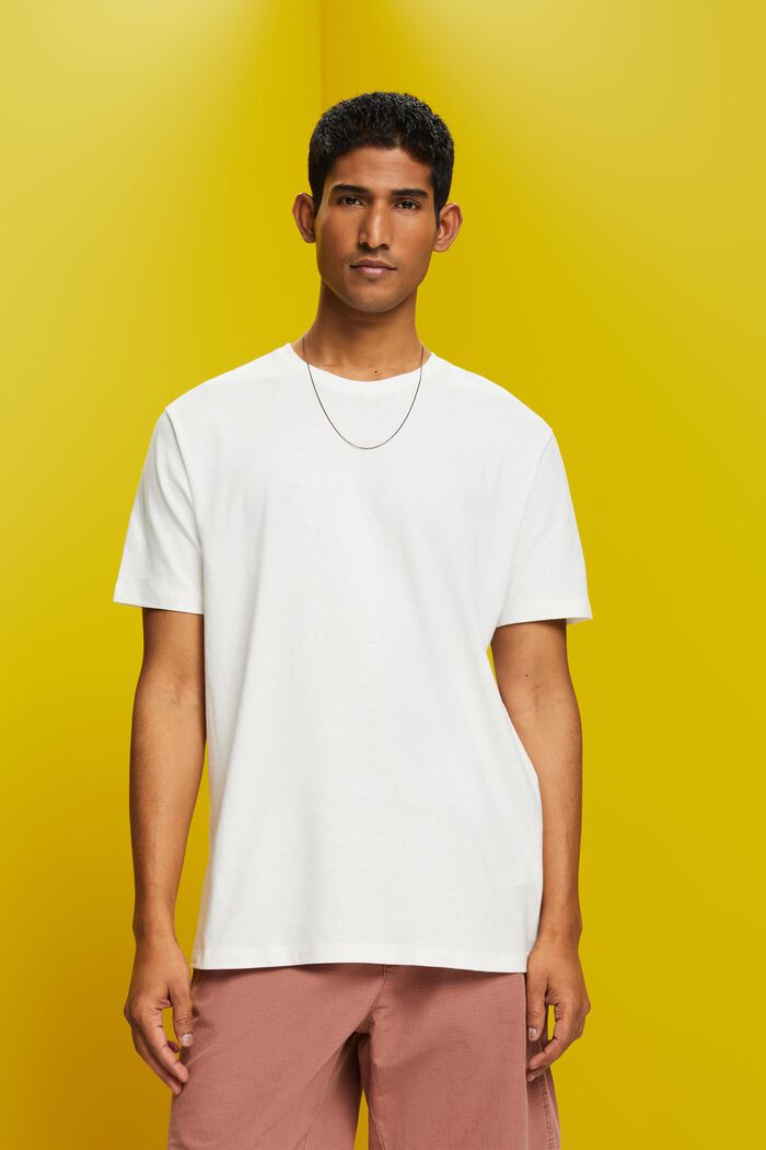 Jersey T-shirt, cotton-linen blend, ICE, detail image number 0