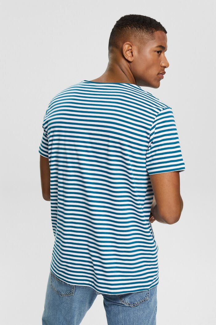 Striped jersey t-shirt, PETROL BLUE, detail image number 3