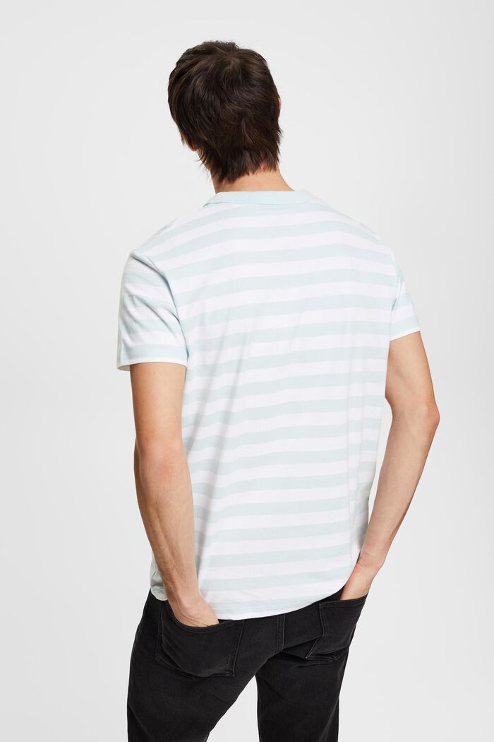 Striped crewneck T-shirt, LIGHT AQUA GREEN, detail image number 3