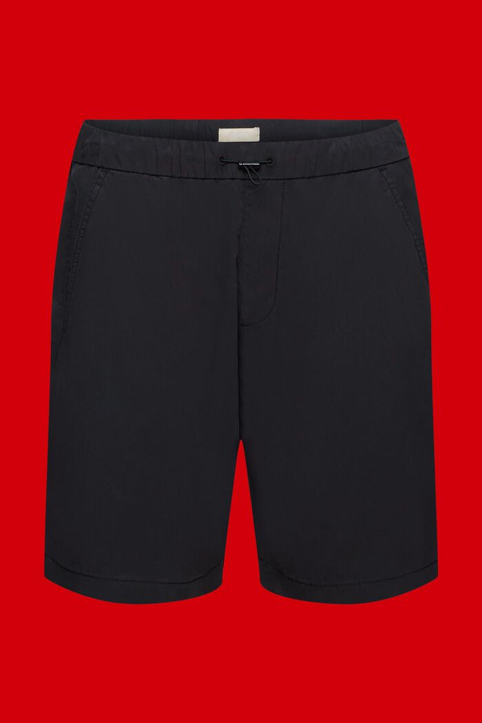 Lightweight washed shorts, BLACK, detail image number 6