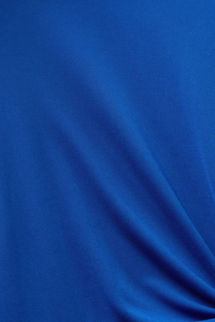 Knotted Crepe Midi Dress, BRIGHT BLUE, detail image number 4