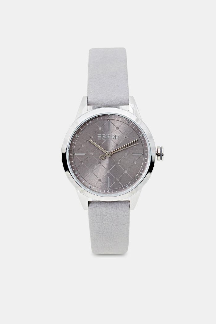 Vegan: stainless steel watch with a patterned bezel