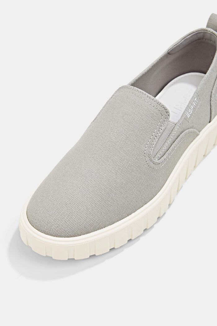 Slip-on trainers with a platform sole, GREY, detail image number 4