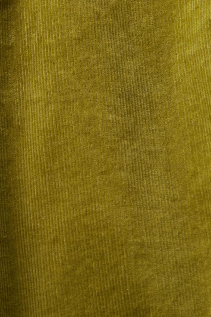 High-Rise Bootcut Fit Corduroy Trousers, PISTACHIO GREEN, detail image number 4