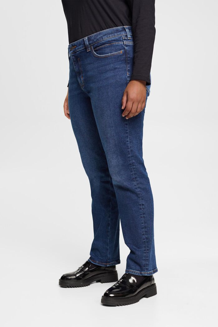 CURVY straight fit jeans, stretch cotton