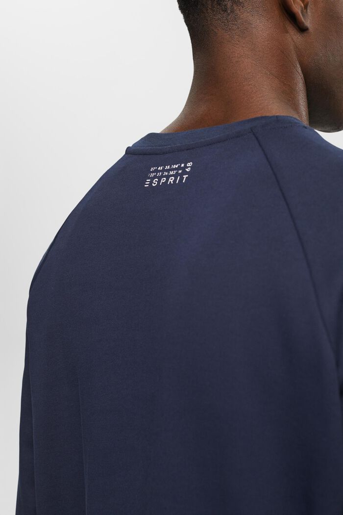 Relaxed fit cotton sweatshirt, NAVY, detail image number 2