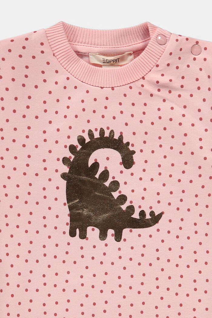 Sweatshirt with a print, organic cotton, PASTEL PINK, detail image number 2