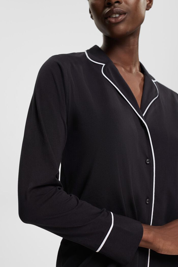 Jersey nightshirt, BLACK, detail image number 2