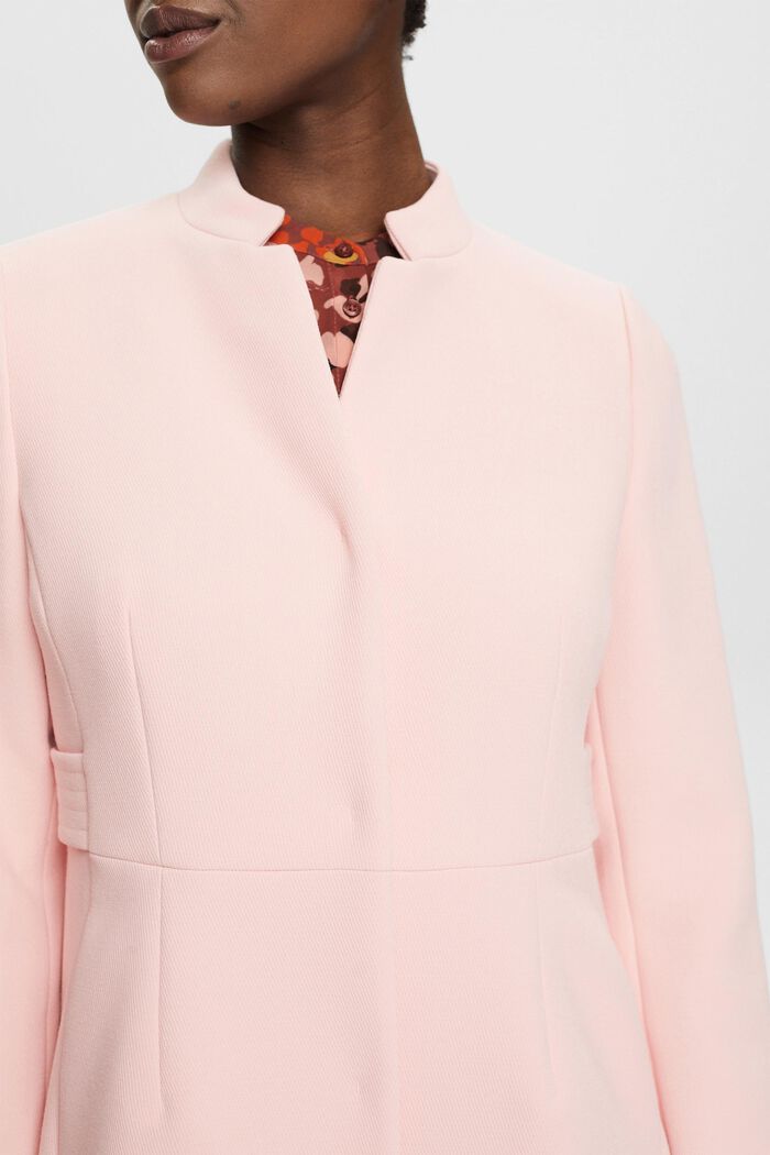 Waisted coat with inverted lapel collar, PINK, detail image number 2