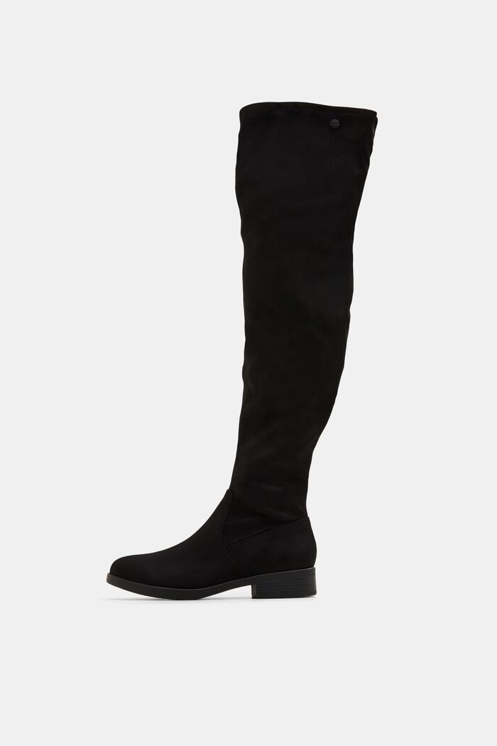 Over-the-knee boots in faux suede