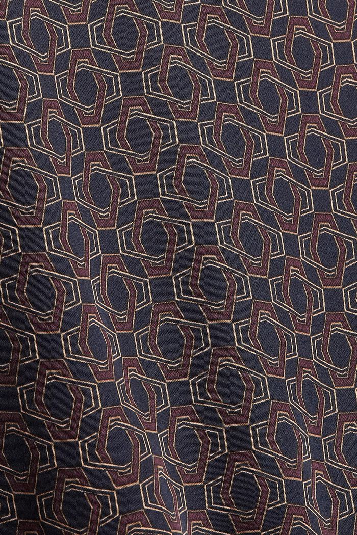 Printed satin blouse, LENZING™ ECOVERO™, NAVY, detail image number 4