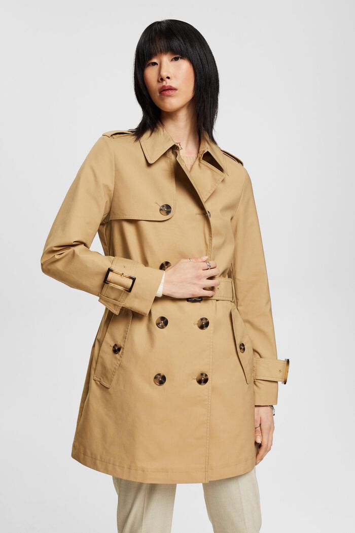 - Double-breasted trench coat at our shop