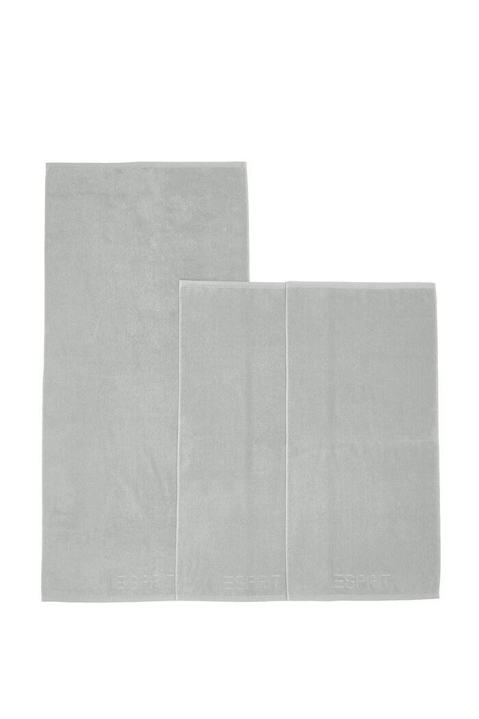 Containing TENCEL™: triple pack of terrycloth towels, STONE, detail image number 3