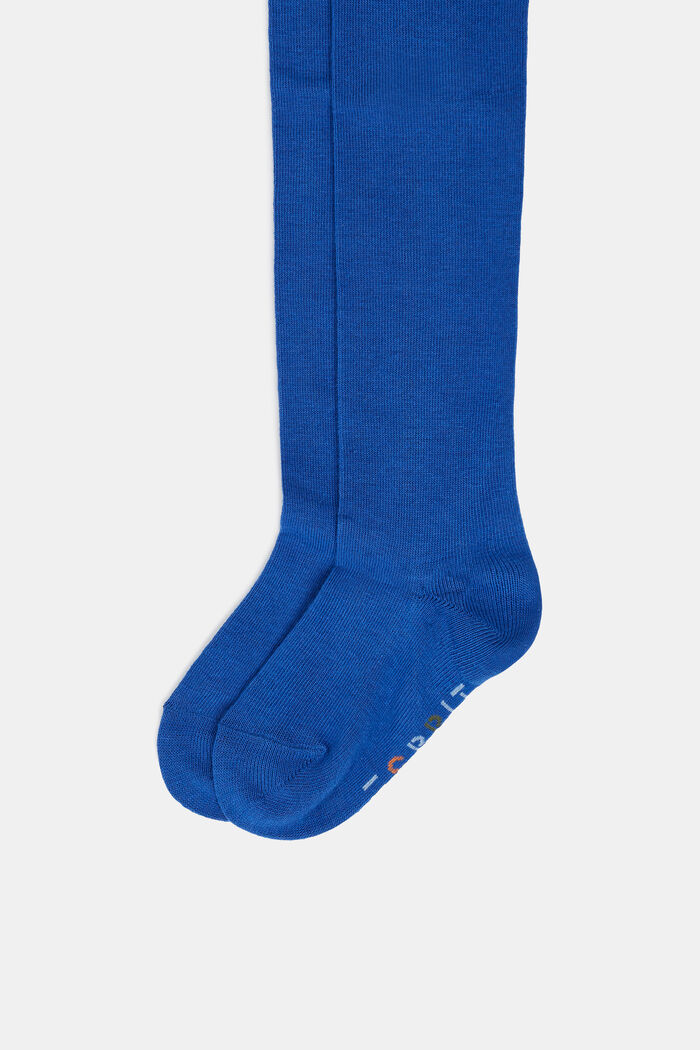Cotton blend tights, DEEP BLUE, detail image number 1
