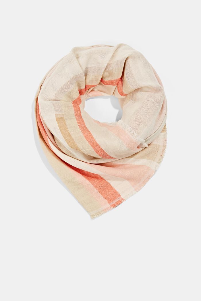 Striped scarf made of organic cotton
