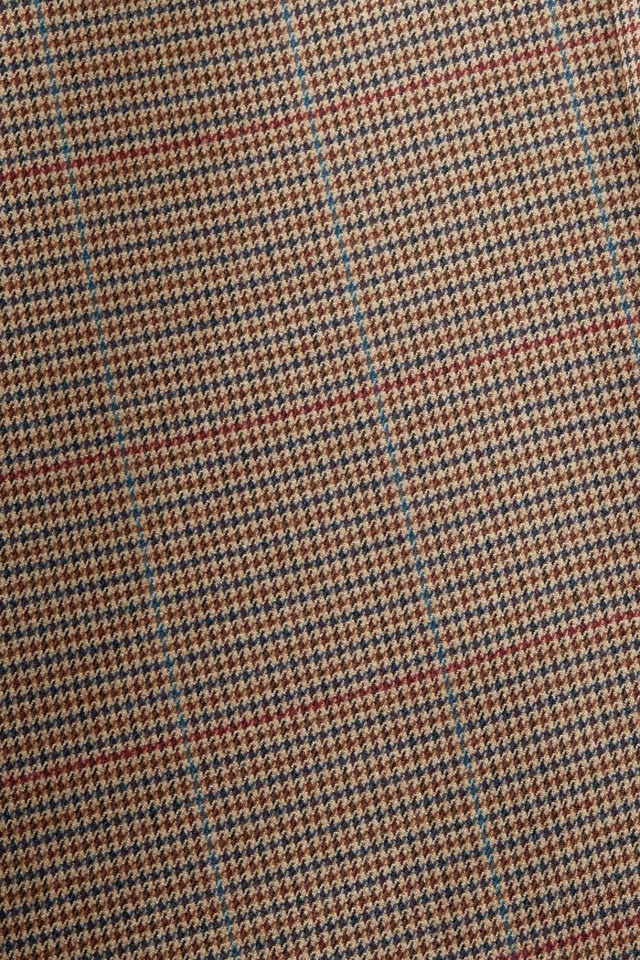 Checkered wool touch blazer, CAMEL, detail image number 5