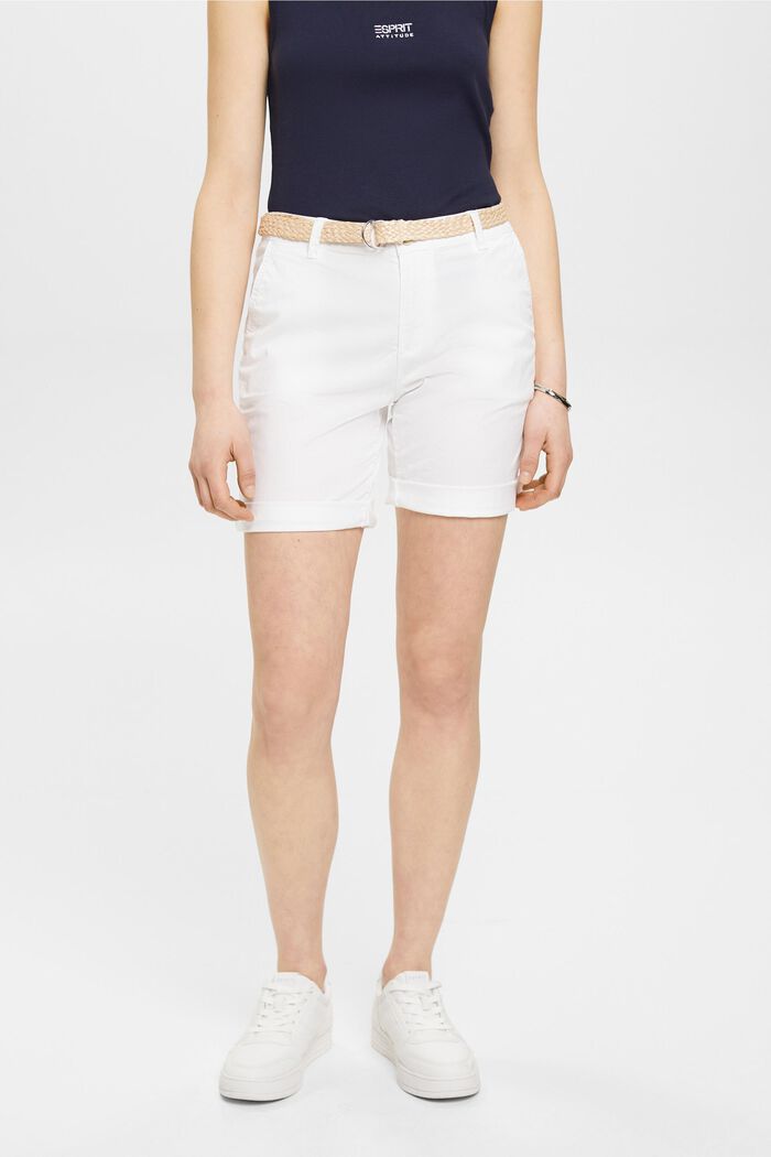 Chino Shorts, WHITE, detail image number 0