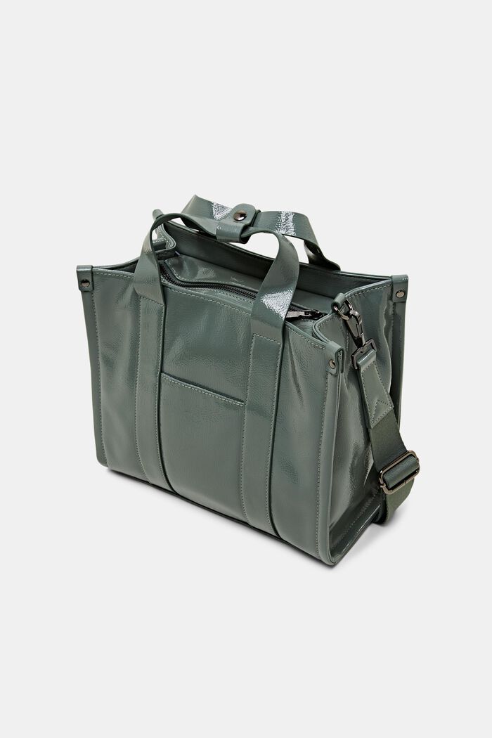 Tote bag with removable shoulder strap, DUSTY GREEN, detail image number 2