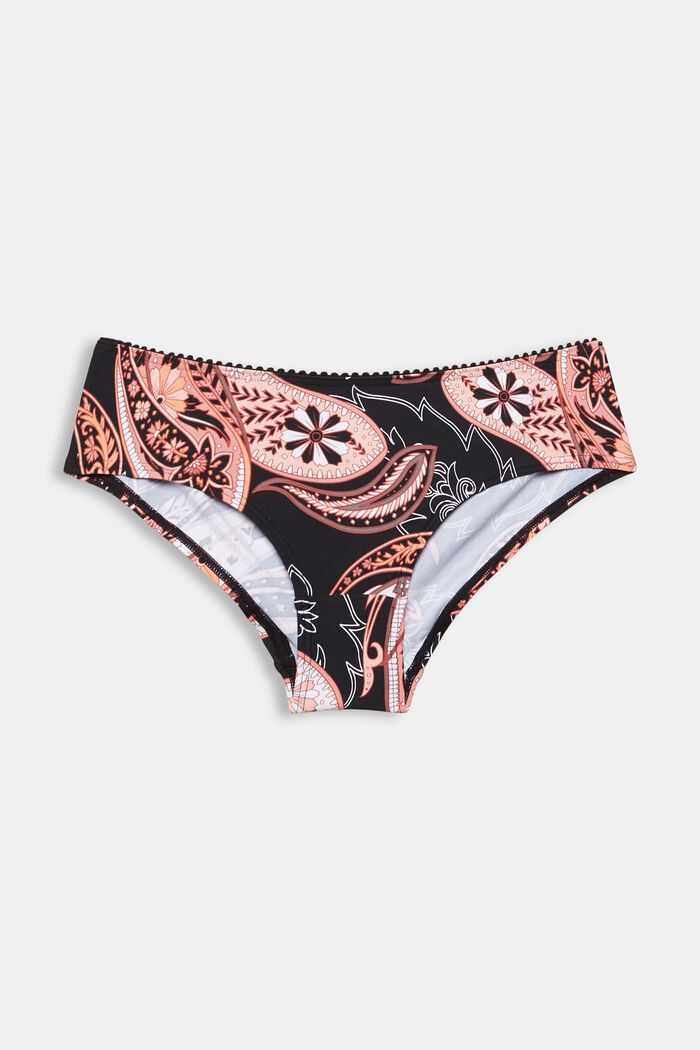 Made of recycled material: bikini shorts with a paisley print, BLACK, detail image number 5