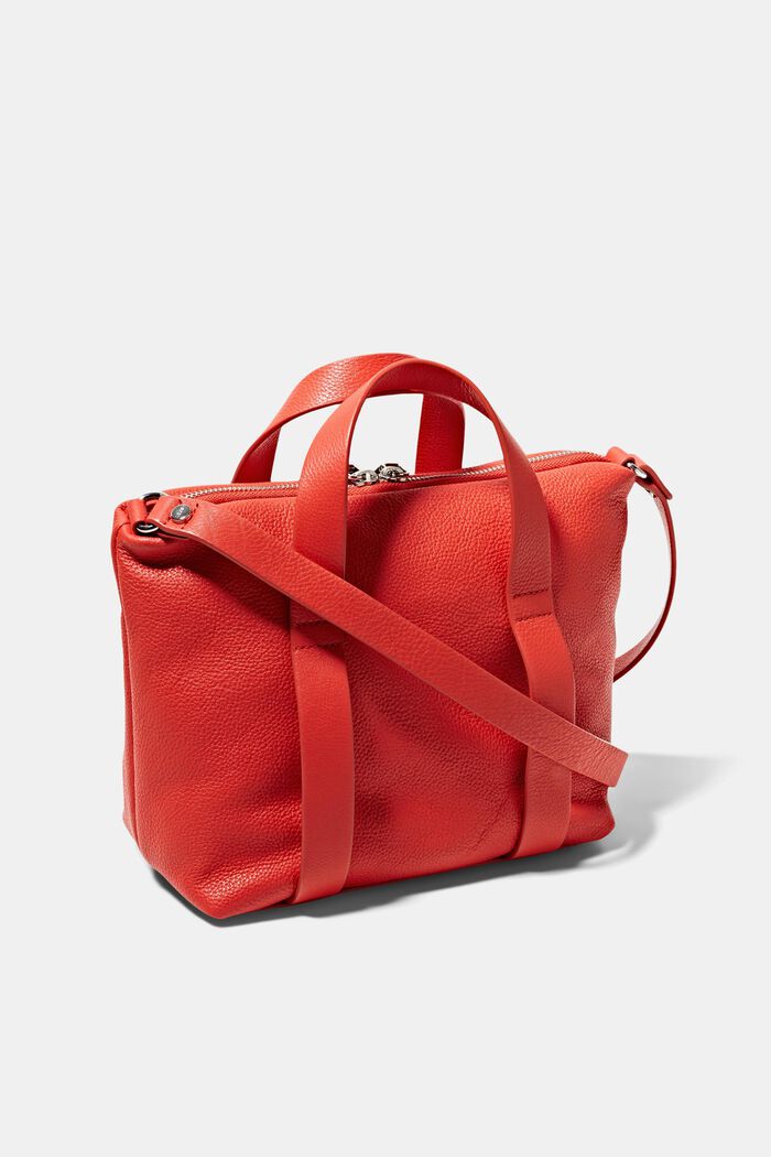 Leather shoulder bag, RED, detail image number 3