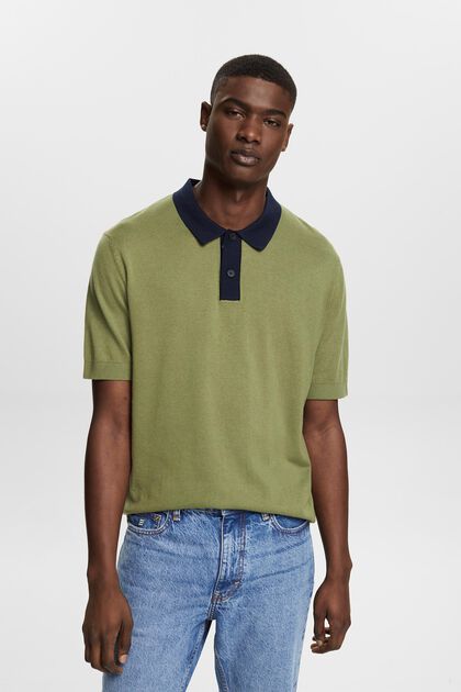 Knit Short-Sleeve Polo Shirt