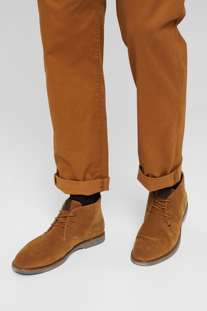 Lace-up boots in faux suede, CARAMEL, detail image number 3