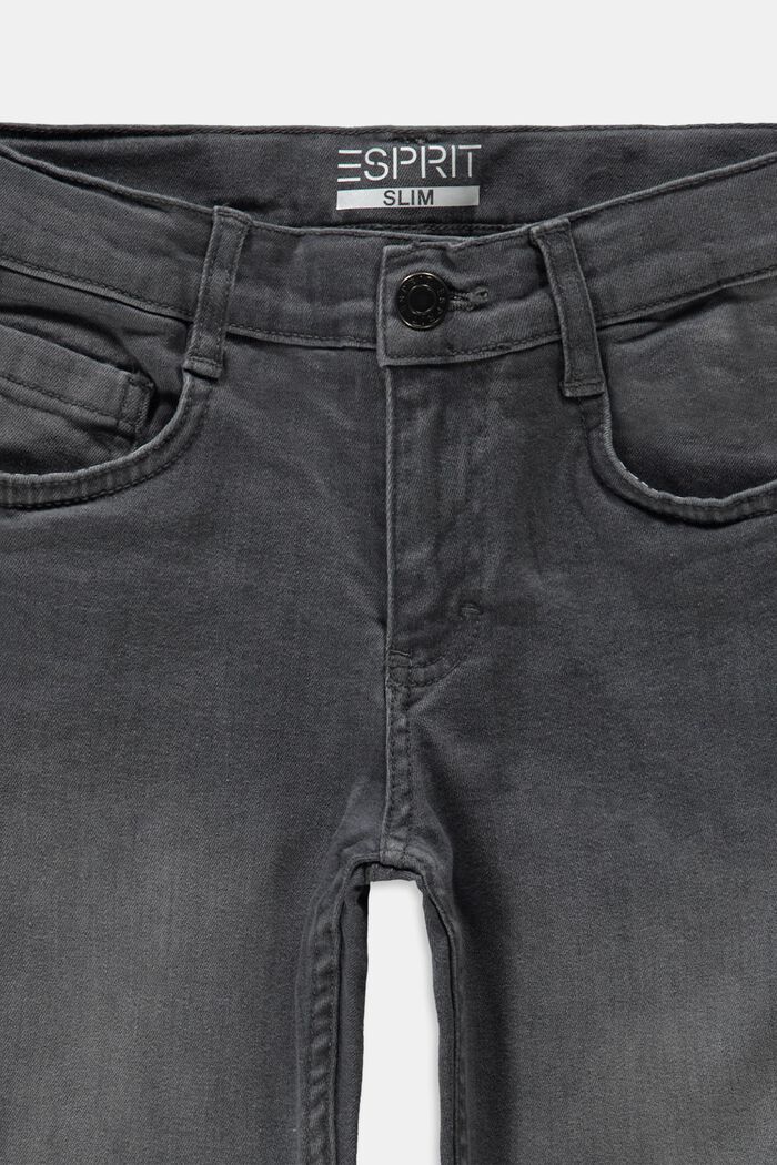 Jeans with an adjustable waistband