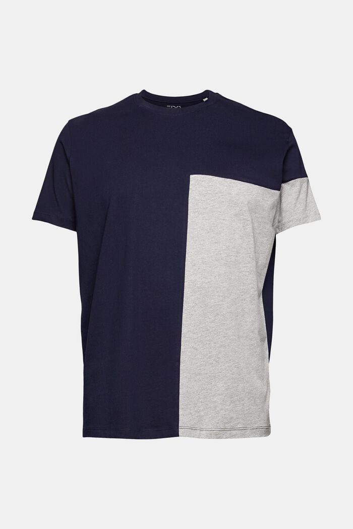 Jersey t-shirt with colour blocking
