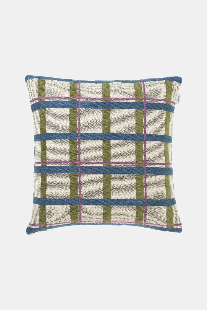 Cushion cover with checked pattern, GREEN, detail image number 0