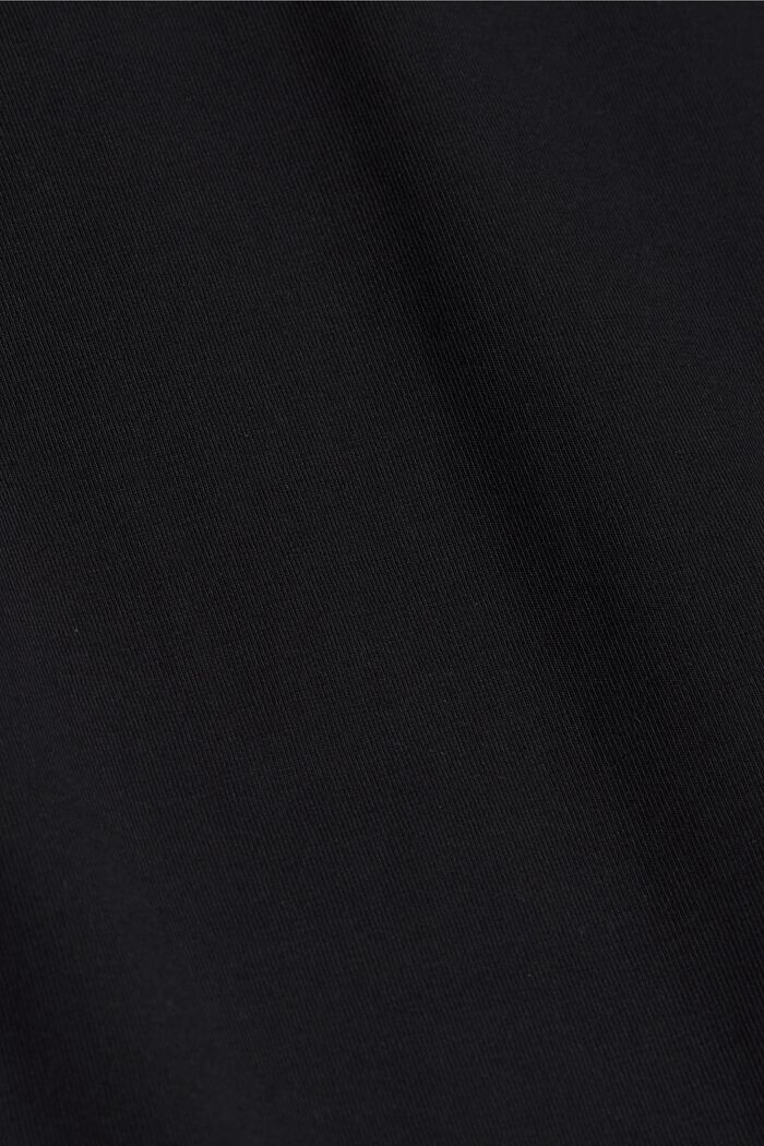 Jersey midi skirt, organic cotton, BLACK, detail image number 4