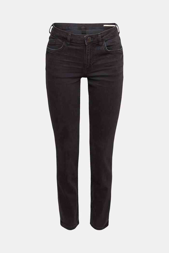 Slim fit stretch jeans, BLACK DARK WASHED, detail image number 7