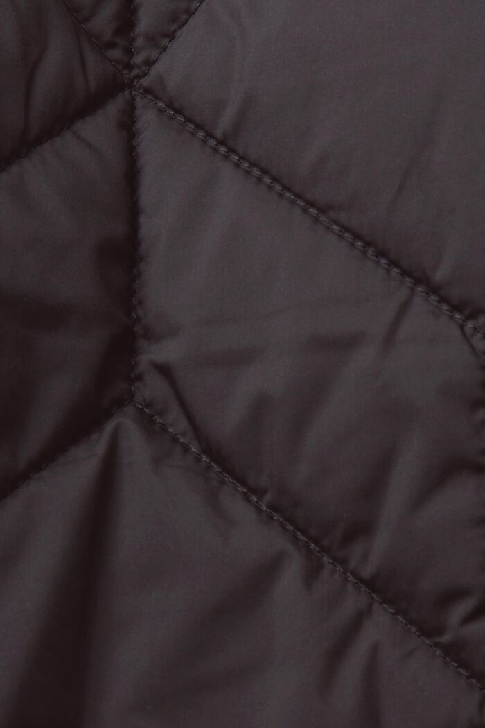 Recycled: quilted jacket with teddy lining, BLACK, detail image number 5