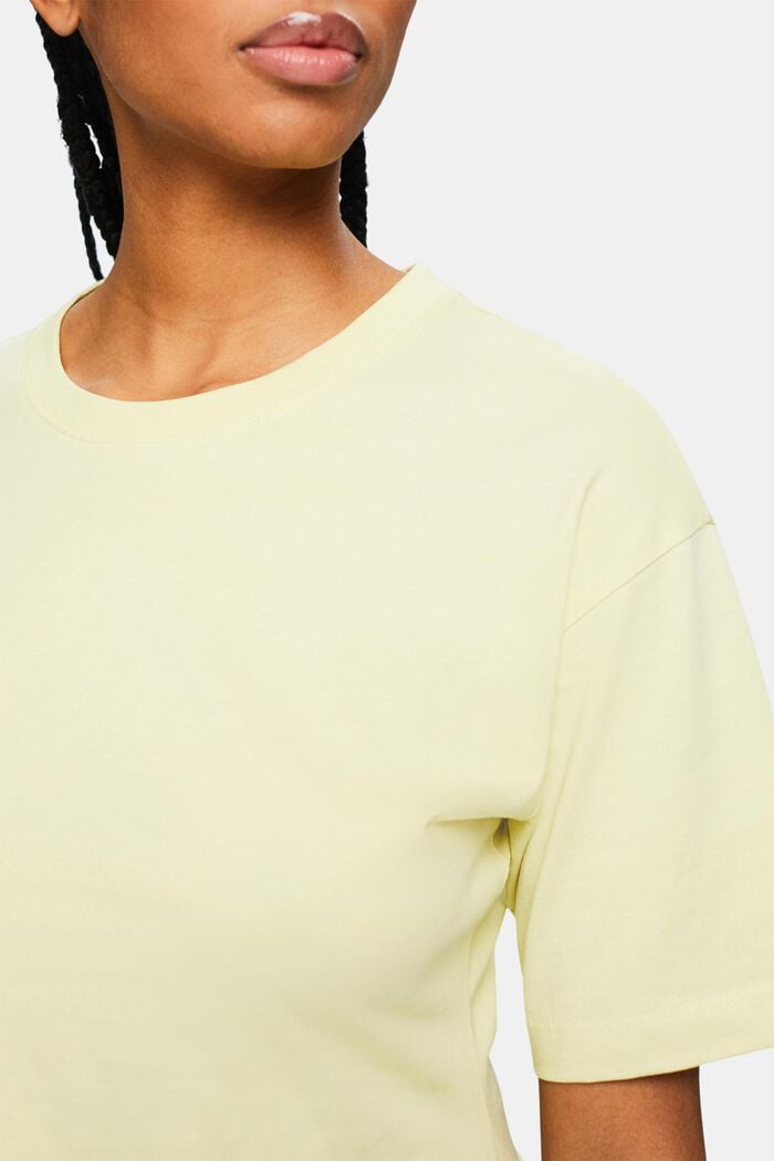 Waisted Crewneck T-Shirt, LIME YELLOW, detail image number 3
