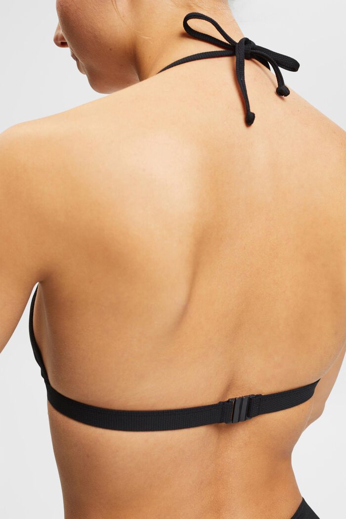 ESPRIT - Halterneck bikini top with ties at our online shop