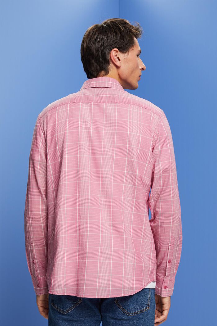Lightweight check shirt, 100% cotton, DARK PINK, detail image number 3