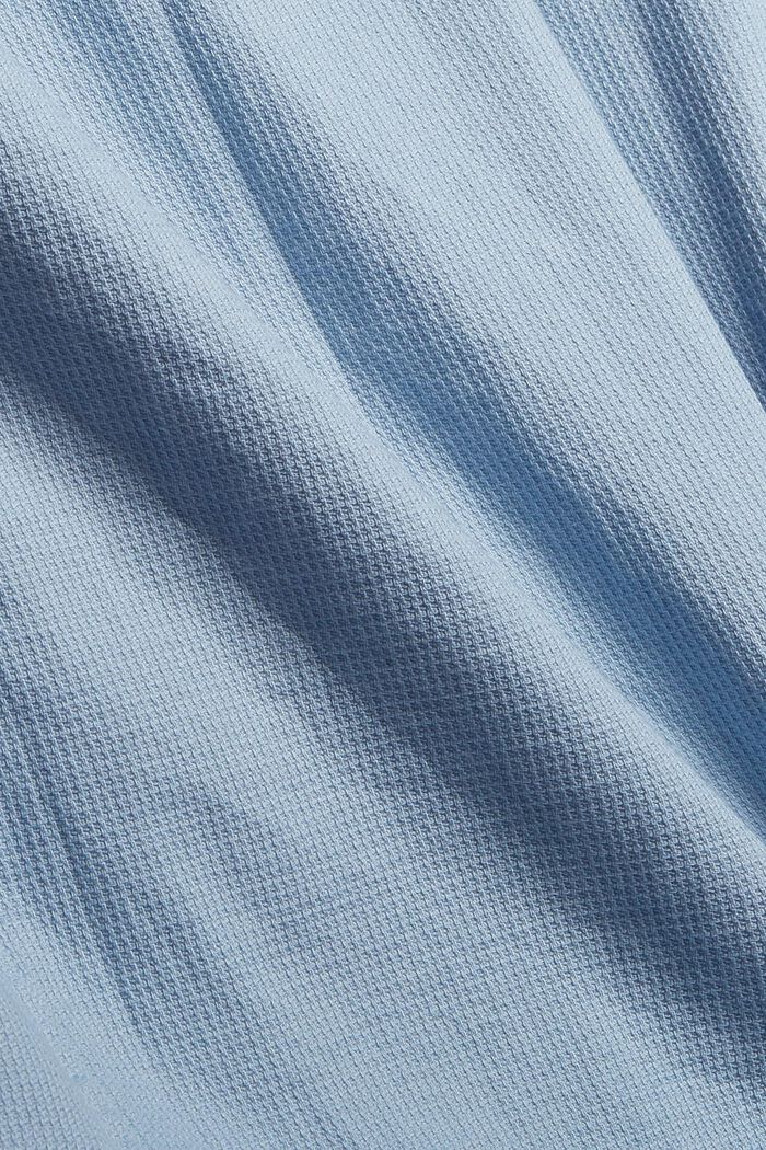 Cotton shirt with band collar, LIGHT BLUE, detail image number 4